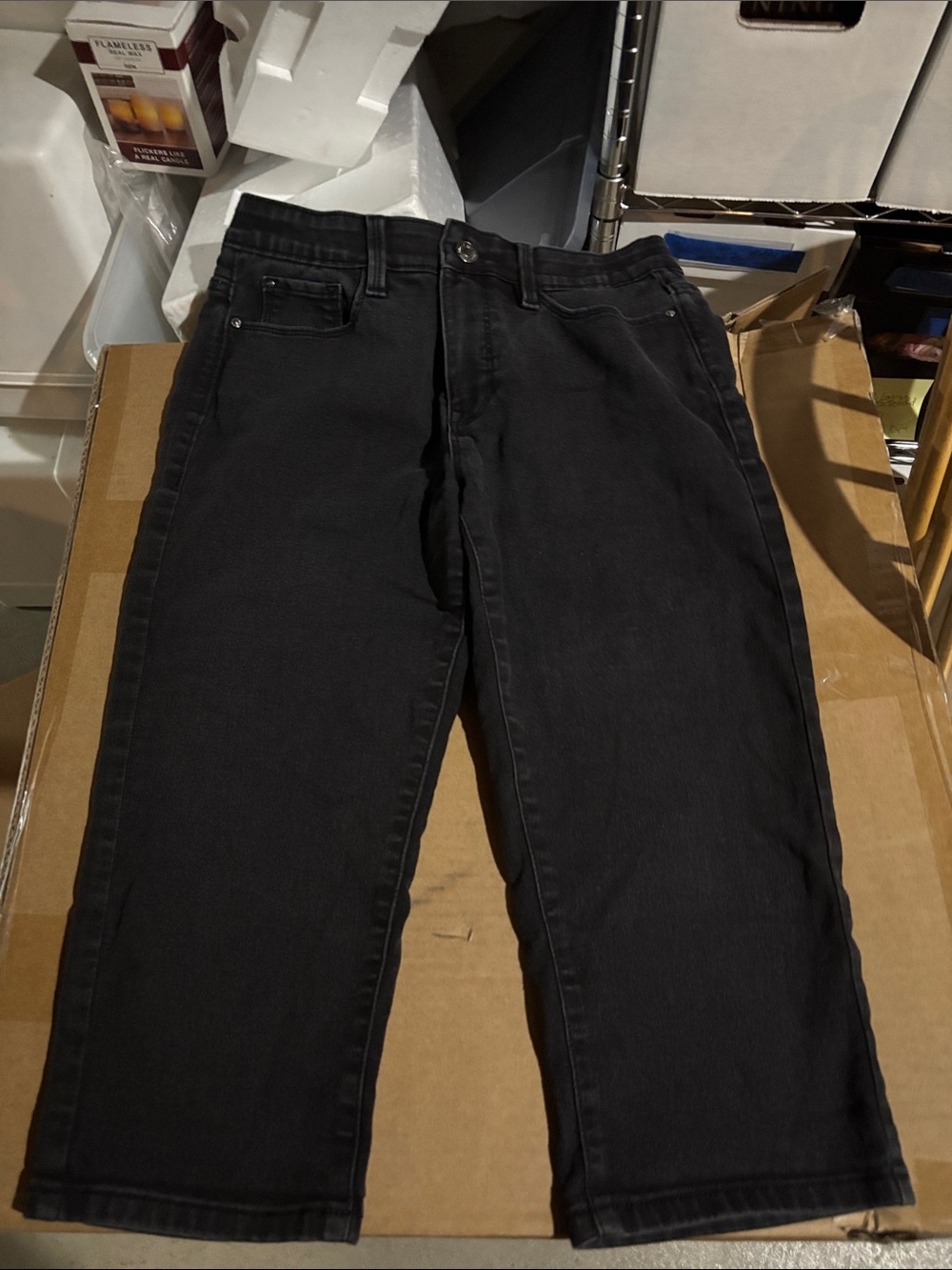 Angels Forever Young Black Cropped Jeans - Classic Ankle Length